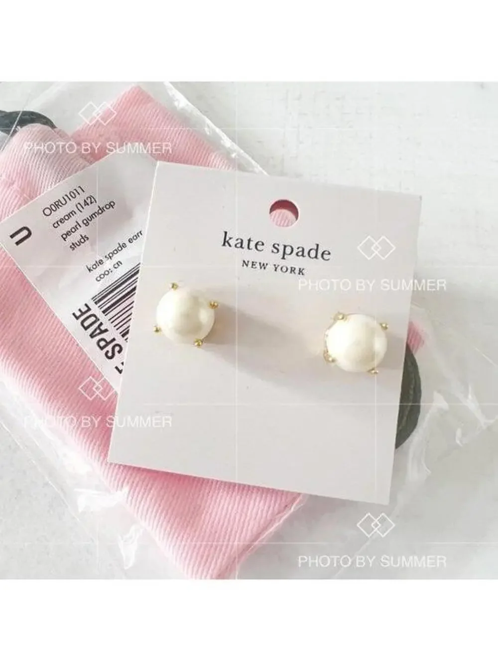 Kate Spade Gumdrop Pearl Stud Earrings Cream Multi